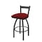 Holland Bar Stool Co 30" Low Back Swivel Bar Stool, Pewter Finish, Graph Ruby Seat 82130PW016 - alternate 1